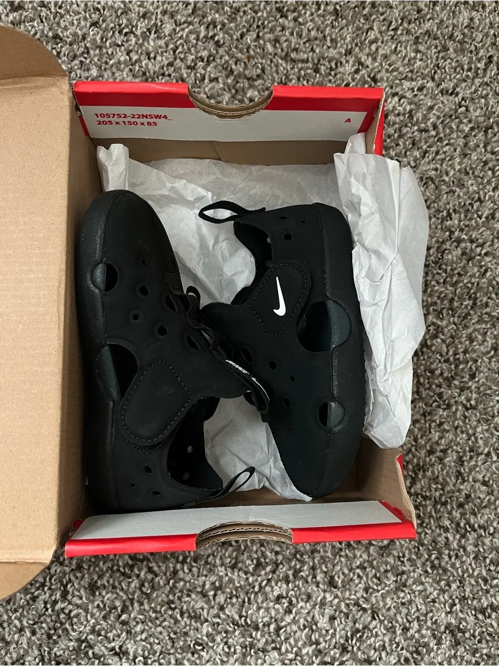 Nike Kids' Black Water-Friendly Sandals